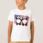 The Giant Pandas American T-Shirt<br><div class="desc">Pandas came to the United States in 1972 and Americans have loved them ever since.</div>