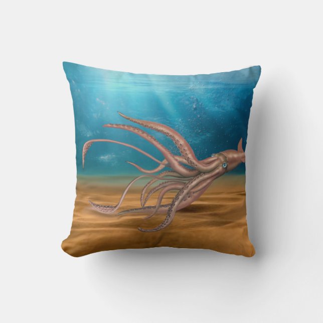 THE GIANT SQUID THROW PILLOW (Front)