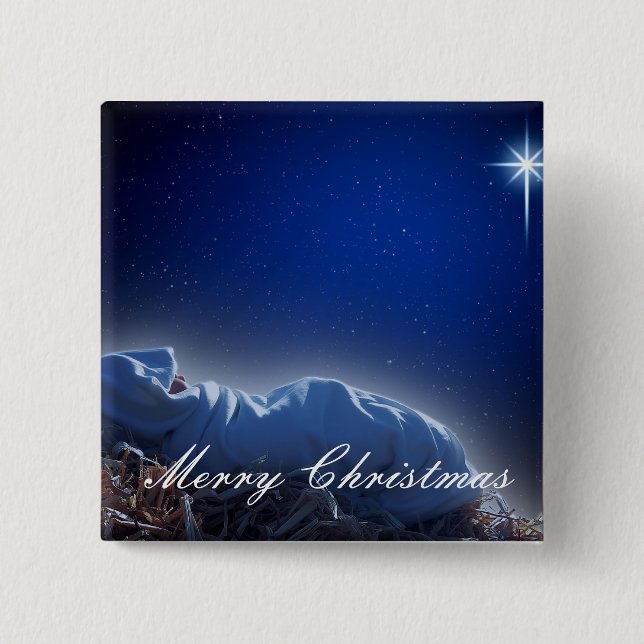 The Gift of Christmas  2 Inch Square Button (Front)