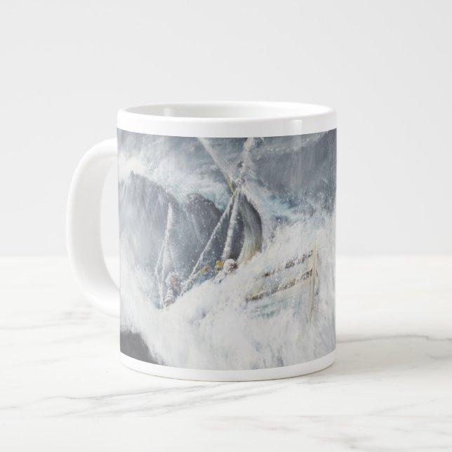 The Gigantic Wave Large Coffee Mug (Front Left)