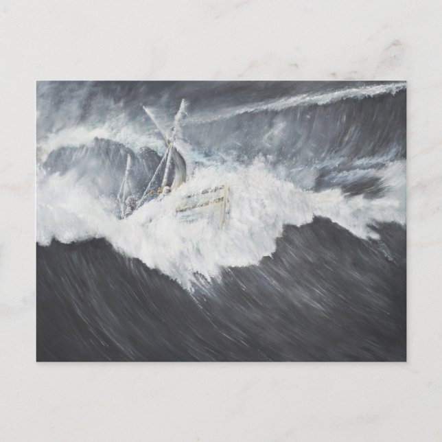 The Gigantic Wave Postcard (Front)