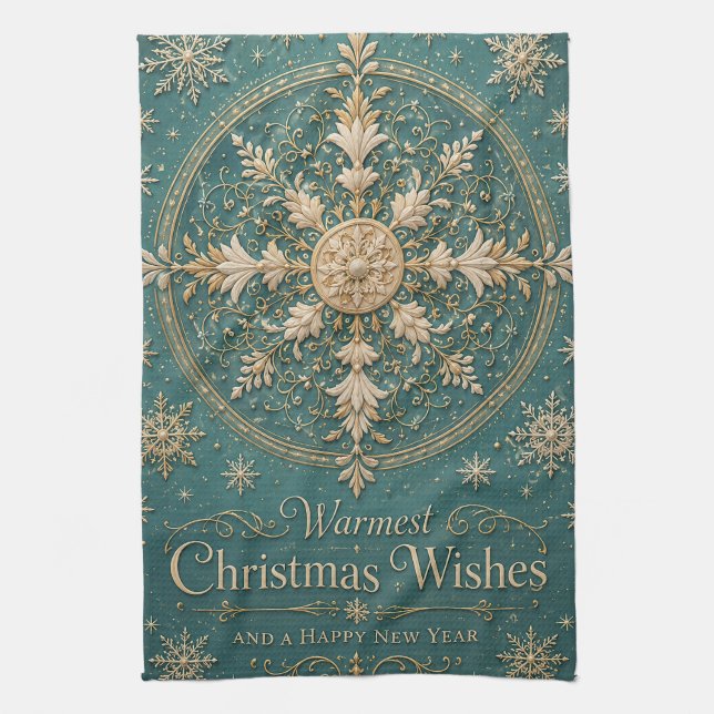 The Gilded Frost Mandala Kitchen Towel (Vertical)