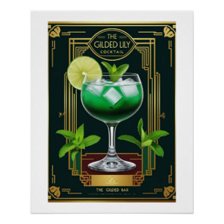 The Gilded Lily - elegance in the glass Poster