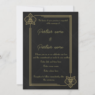 The Gilded Orchid Invitation