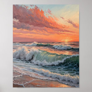 The Gilded Surge: A Symphony of Radiant Clouds Poster