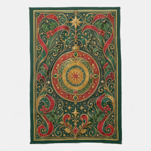 The Gilded Yuletide Compass Kitchen Towel