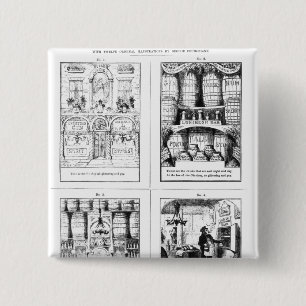 The Gin Shop 2 Inch Square Button