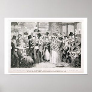 The Gin Shop, plate 1 of 'The Drunkard's Children' Poster