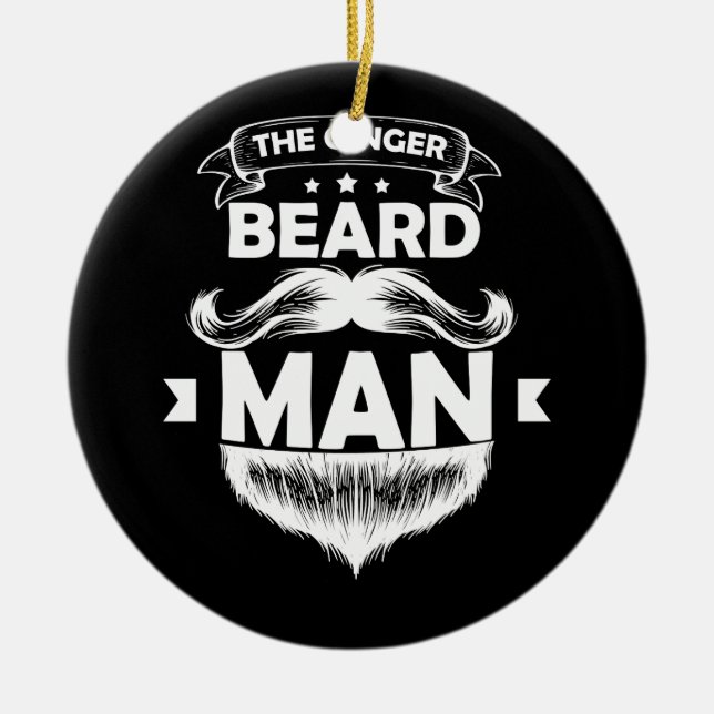 The Ginger Beard Man T-shirt Ceramic Ornament (Front)