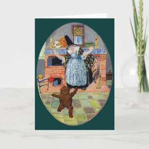 The Gingerbread Boy Jumps Out of the Oven Holiday Card