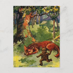 The Gingerbread Boy & the Fox Postcard