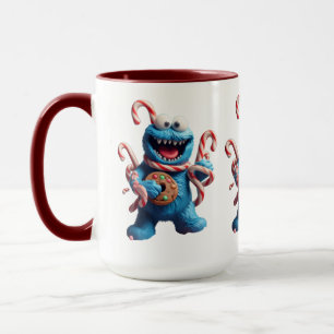 The Gingerbread Monster   Funny Christmas Art Mug