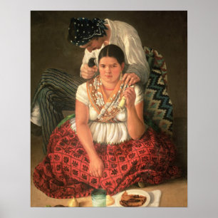 The Gipsy Boy and Girl, (oil on canvas) Poster