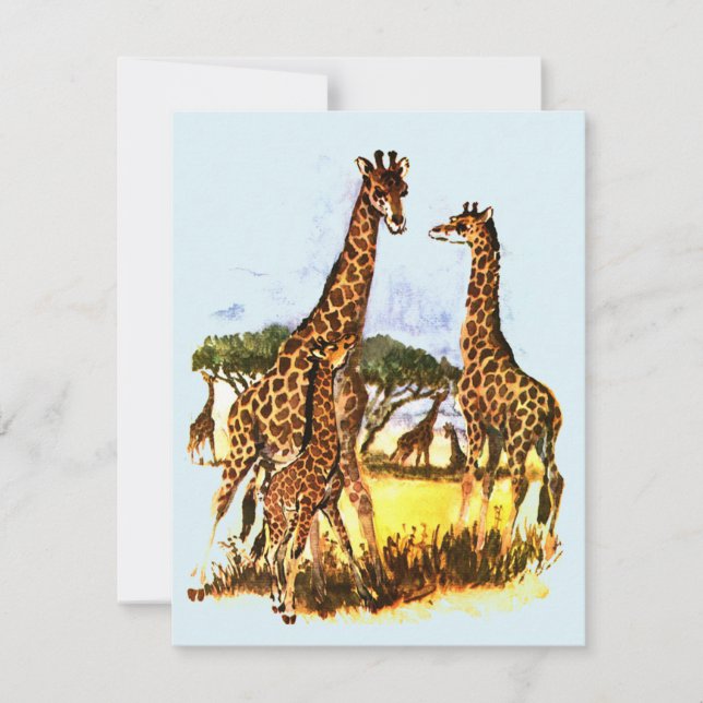 The Giraffe Family - Holiday Card (Front)