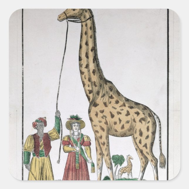 The Giraffe Presented to King from Pasha of Square Sticker (Front)