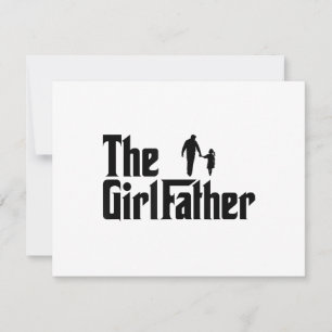The Girl Father Funny Dad of Girls Daddy Daughter RSVP Card