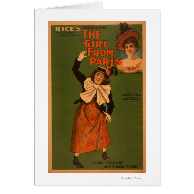 "The Girl from Paris" Theatre Musical Poster (Front)