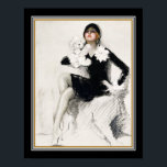 "The Girl in Black" 1928 Art Deco Poster<br><div class="desc">1928,  Art Deco,  print "The Girl in Black"</div>