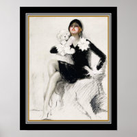 "The Girl in Black" 1928 Art Deco