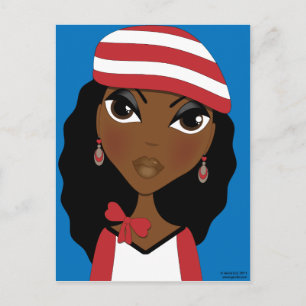 The Girl In The Hat Postcard