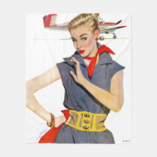 The Girl Who Stole Airplanes Fleece Blanket