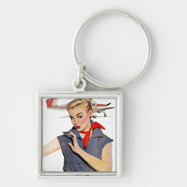 The Girl Who Stole Airplanes Keychain (Front)