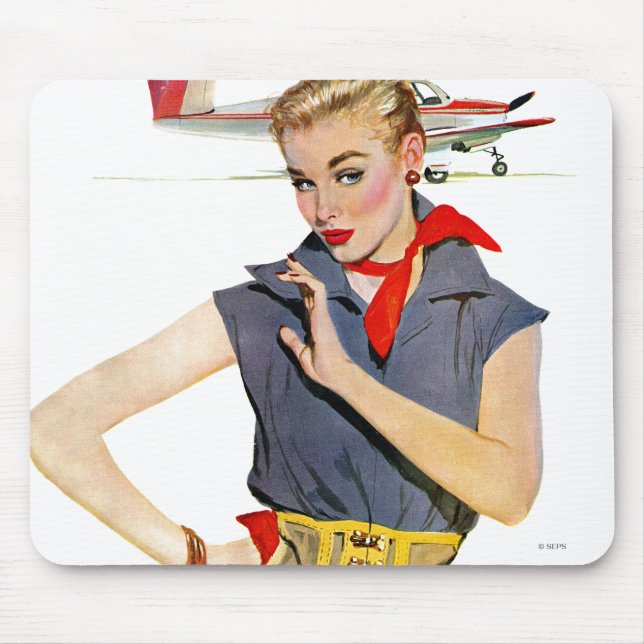 The Girl Who Stole Airplanes Mouse Pad (Front)