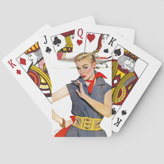 The Girl Who Stole Airplanes Playing Cards (Back)