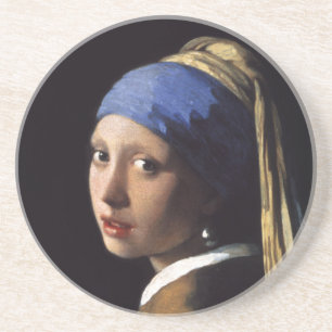 The Girl With A Pearl Earring by Johannes Vermeer Coaster