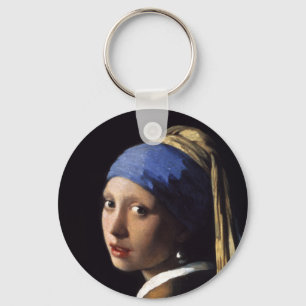 The Girl With A Pearl Earring by Johannes Vermeer Keychain