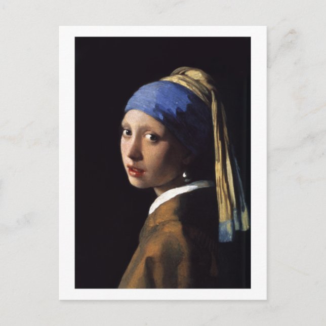The Girl With A Pearl Earring by Johannes Vermeer Postcard (Front)