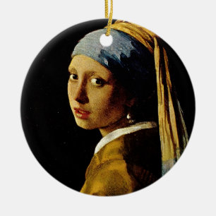 The Girl with a Turban/Girl with the Pearl Earring Ceramic Ornament