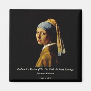 The Girl with a Turban/Girl with the Pearl Earring Magnet