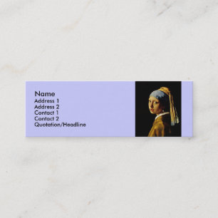 The Girl with a Turban/Girl with the Pearl Earring Mini Business Card