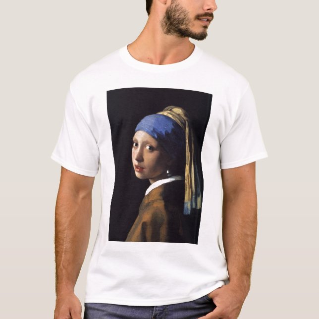 The Girl With The Pearl Earring by Vermeer T-Shirt (Front)