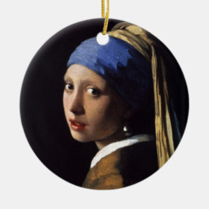 The Girl With The Pearl Earring Ceramic Ornament