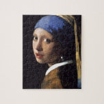 The Girl With The Pearl Earring Jigsaw Puzzle<br><div class="desc">A masterpiece created by Dutch painter Johannes Verneer around 1665. "The Girl With The Pearl Earring" is a beautiful oil on canvas piece with vibrant colours and exquisite form.</div>