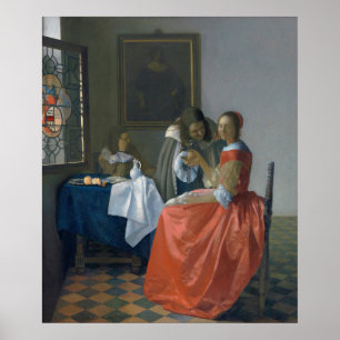 The Girl with the Wine Glass Poster