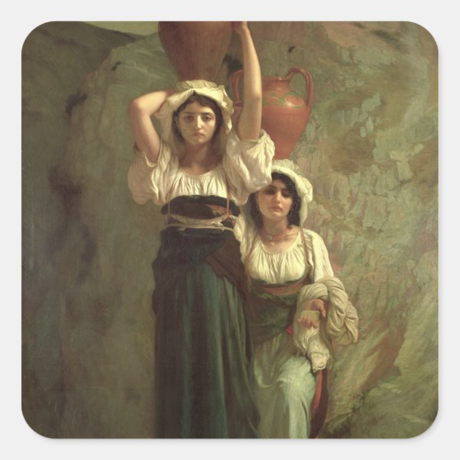 The Girls of Alvito, 1855 Square Sticker (Front)