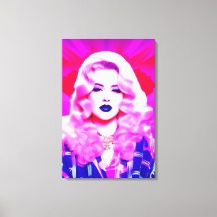 The Glamour Magic of a Blue Blown Kiss Canvas Print