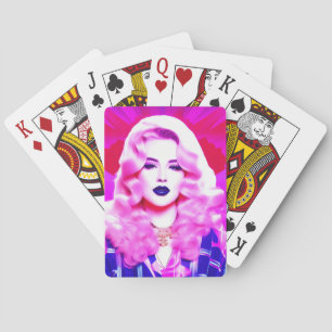 The Glamour Magic of a Blue Blown Kiss Playing Cards