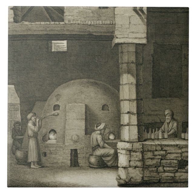 The Glass Bottle Maker, from Volume II Arts and Tr Tile (Front)