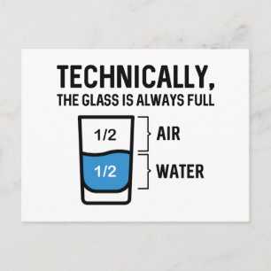 The Glass Is Always Full Postcard