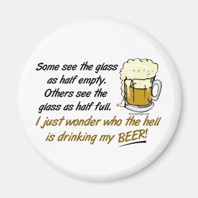 The Glass is Half Full? Magnets (Front)