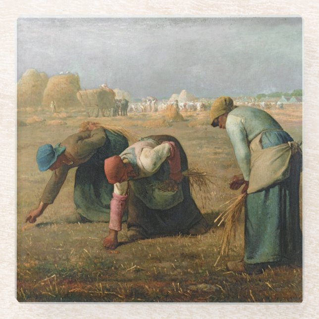 The Gleaners, 1857 Glass Coaster (Front)