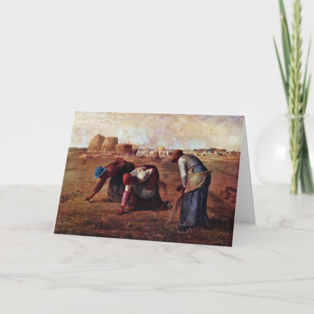 The Gleaners By Millet  (Best Quality) Card (Front)
