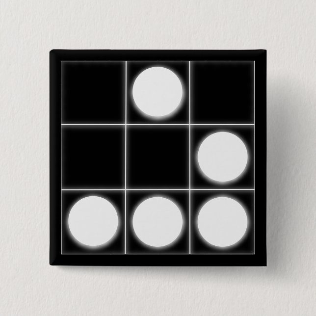 The Glider: A Universal Hacker EmblemButton 2 Inch Square Button (Front)