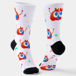 The Glitchy Stardust Monster Socks