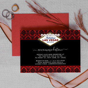 The Glitter Damask Las Vegas Wedding Collection Enclosure Card