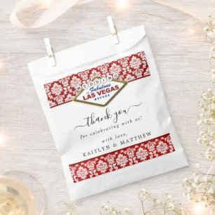 The Glitter Damask Las Vegas Wedding Collection Favour Bag